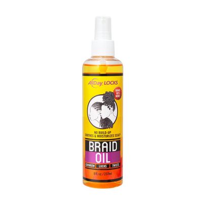 AllDay Locks Braid Oil | Soothes, Moisturizes Dry &amp; Itchy Scalp | Nourishing, Soothing, Protecting Oil | Rejuvenates &amp; Refreshes Braids, Locks, Twists, Cornrows | 8 oz