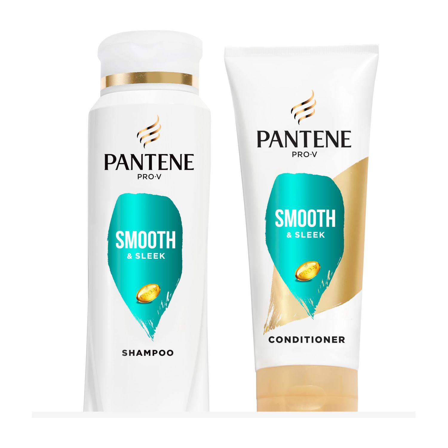 Pantene Pro-V Smooth &amp; Sleek Duo Set Shampoo &amp; Conditioner 12-12.6 Fl Oz