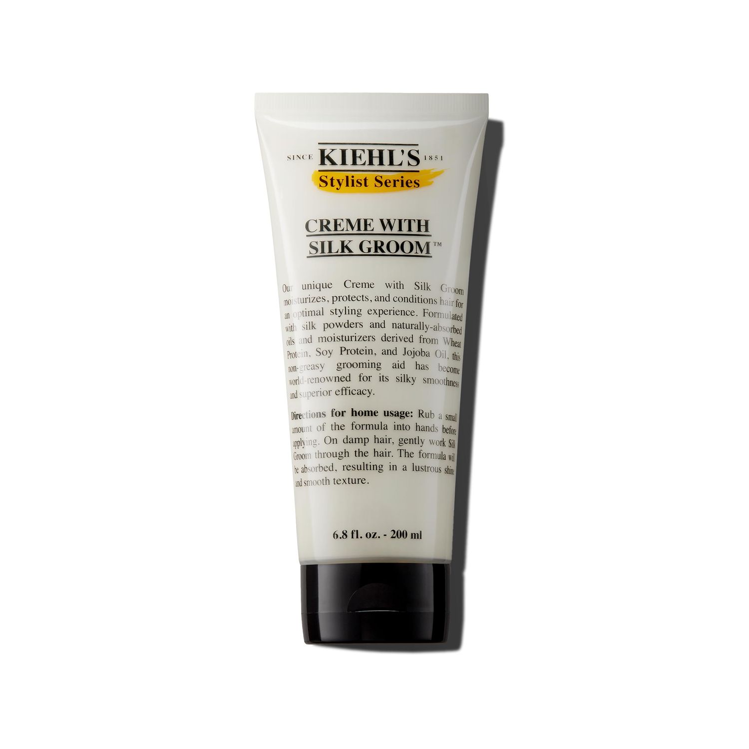 Kiehl&#39;s Crme with Silk Groom, Non-greasy Hair Styling Cream, Helps Moisturize &amp; Smooth Hair, Adds Lustrous Shine, with Jojoba Oil, for All Hair Types - 6.8 fl oz