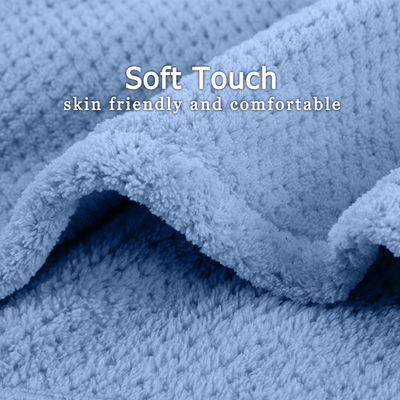 Netcken Large Microfiber Hair Towel for Women,Fast Drying Hair Wrap for Curly Hair,Super Absorbent and Soft Anti Frizz Hair Towel for Long 24 * 42 Inches-Blue