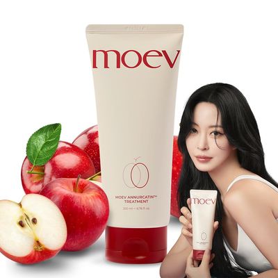 MOEV ANNURCATIN Hair Treatment Mask, Korean Mint Wash-Off Hair Care Mask Apple Deep Damage Conditioner Sulfate-Free with Amino Acids Rose Thickening Moisturizing for Damaged Thin Dry Hair, 6.76 fl.oz.