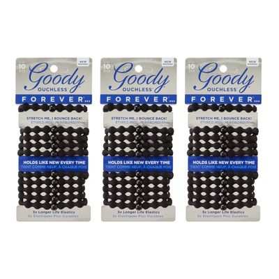 Goody Ouchless Hair Forever Women&#39;s Braided Elastics, 3 Count (Pack of 1)