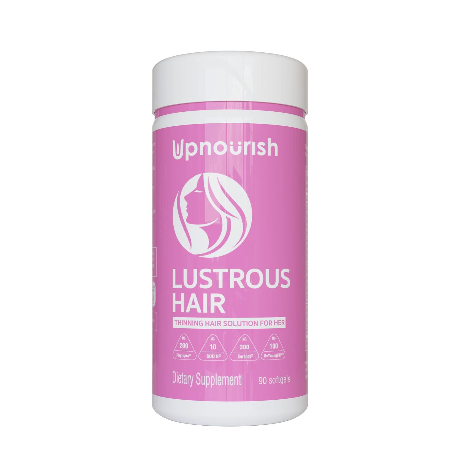 UpNourish Lustrous Hair - Support Women&#39;s Hair Loss and Hair Regrowth