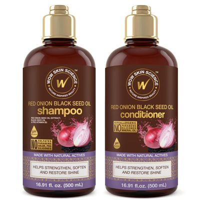 WOW Skin Science Red Onion Black Seed Shampoo &amp; Conditioner Duo 16.9 oz