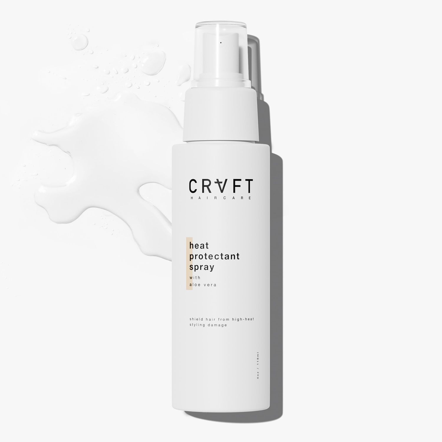 CRVFT Hair Heat Protectant Spray 4oz - Lightweight, Thermal Hair Protection Spray for Blow Drying, Flat Iron &amp; Curling Iron - Prevents Damage/Breakage
