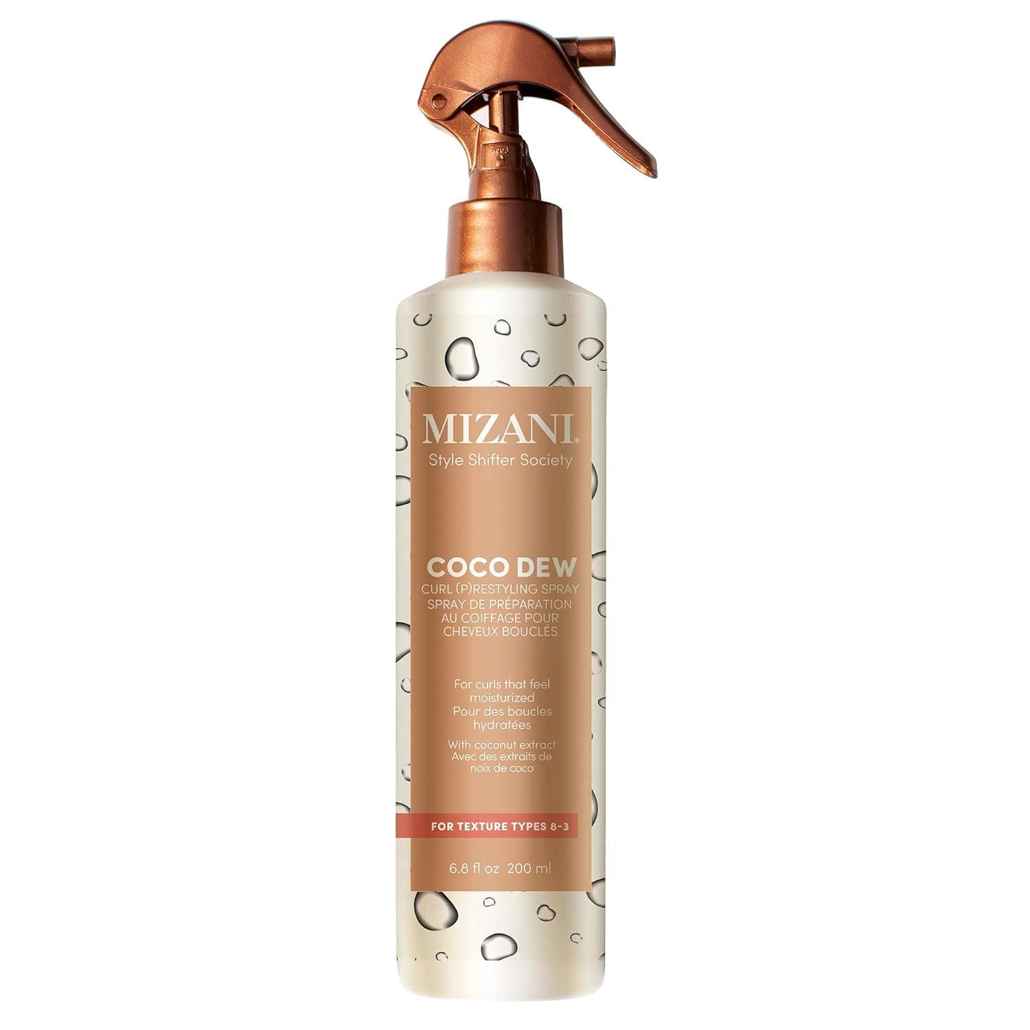 MIZANI Style Shifter Society Coco Dew Curl (P)restyling Spray - 2 in 1 Moisturizing Styling Spray For Textured, Curly and Coily Hair