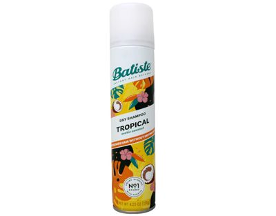 Batiste Dry Shampoo, Tropical Fragrance, Refresh Hair and Absorb Oil Between Washes, Waterless Shampoo for Added Hair Texture and Body, 6.73 OZ Dry Shampoo Bottle