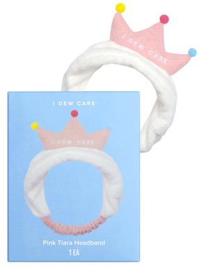 I DEW CARE Face Wash Headband - Pink Tiara | Adorable Design, Perfect for Washing &amp; Cleansing, Makeup and Spa, Bath, Skincare, Quick Dry, Soft &amp; Fuzzy, Non Slip, Reusable, Teen Girls Stuff