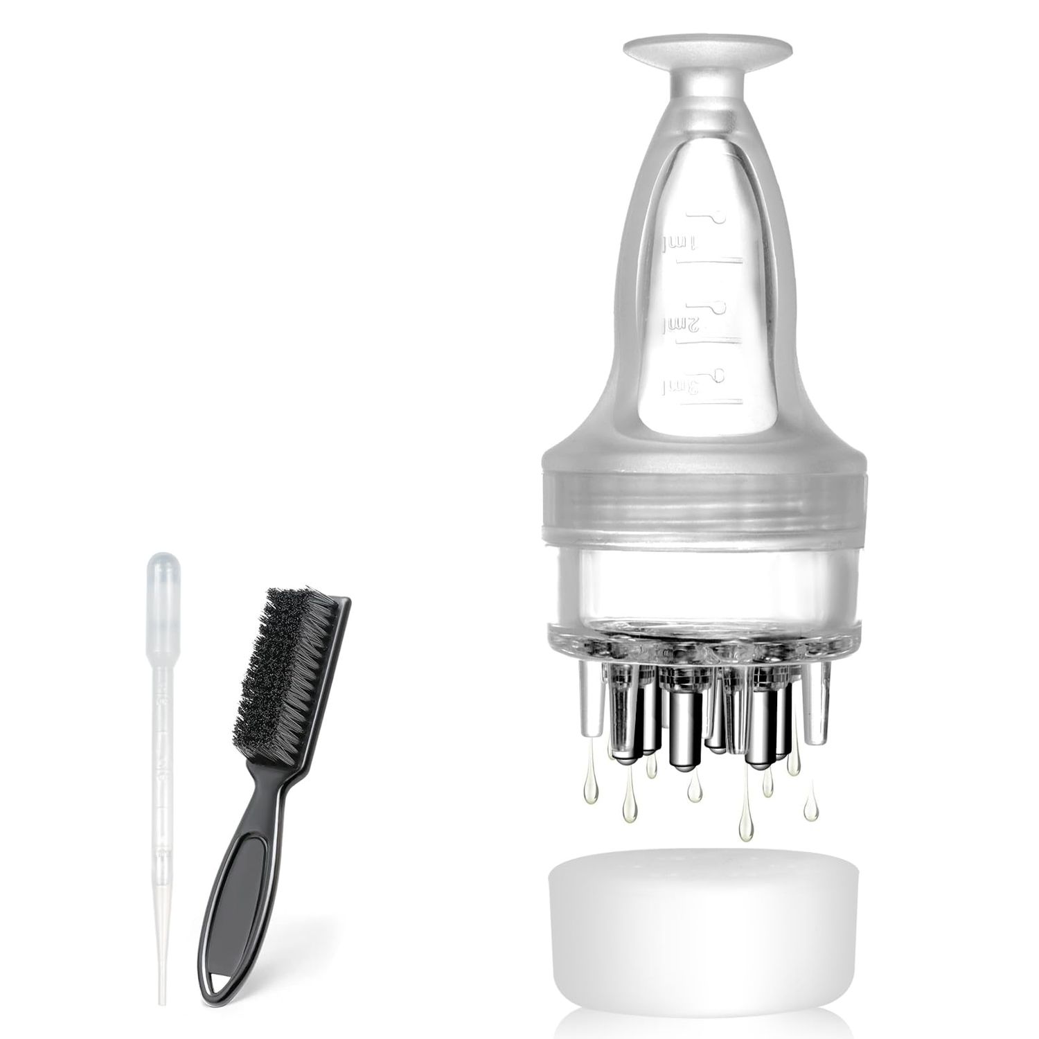 NERNJIM Minoxidil Applicator, Scalp Oil Applicator - Transparent easy to Observe, Easy to Clean, Controlled Flow Rate - Ideal for Minoxidiland &amp; Wild Growth Hair Oil