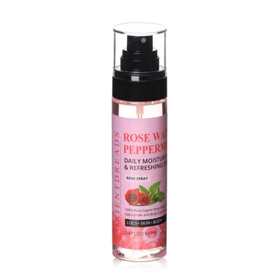 Orientdreads Moisturizing Rose Water and Peppermint Hair Scalp Refresher with Castor Oil for Locs and Dreadlocks - Natural Loc Care and Maintenance (3.4oz)
