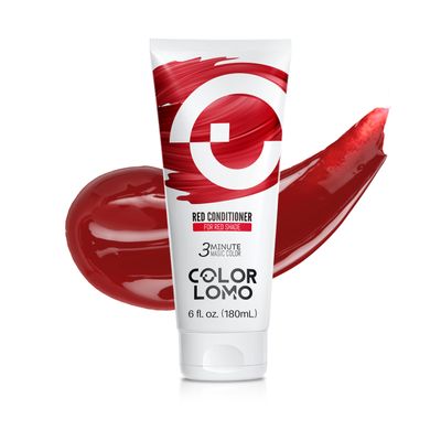 COLORLOMO Semi Permanent Hair Color - 6 oz Color Depositing Conditioner with Shea Butter &amp; Almond Oil- Color Conditioner Depositing Hair Mask - Vegan, Paraben, Ammonia &amp; Sulfate Free - Red