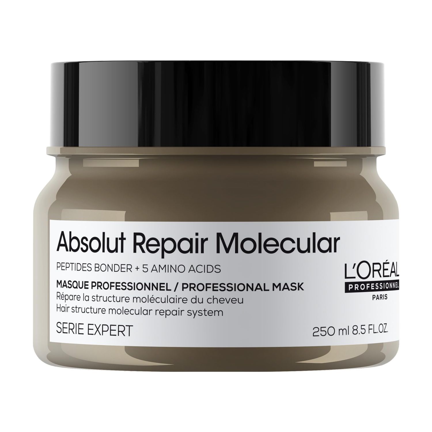 LOral Professionnel Absolut Repair Molecular Hair Mask - Repairs Damage &amp; Restores Strength For Extremely Dry Damaged Hair, Extra Detangling &amp; Hydration, Peptides Bonder