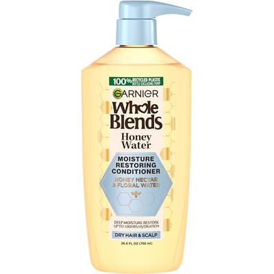 GARNIER Whole Blends Honey Water Moisture Restoring Conditioner, Hair Care for Dry Hair and Dry Scalp with Honey Nectar and Floral Water, 28 Fl Oz