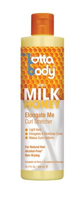 Lotta Body, Elongate Me Curl Stretcher, Milk &amp; Honey Formula for Light Hold and Uniform Curls, 10.1 Fl Oz