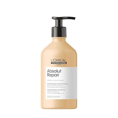 L&#39;Oreal Professionnel Absolut Repair Shampoo | Protein Hair Treatment | Repairs Damage &amp; Provides Shine | Prevents Breakage | With Quinoa &amp; Proteins | For Dry Damaged Hair | 16.9 Fl. Oz.