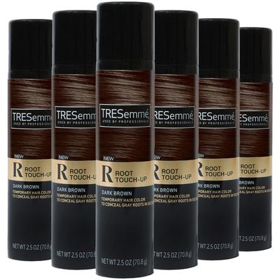 TRESemme Root Touch Up Spray, Dark Brown - Temporary Hair Color for Hair Root Touch Up - Dark Brown - Aerosol - Cruelty Free - 6 Pack of 15 Ounce