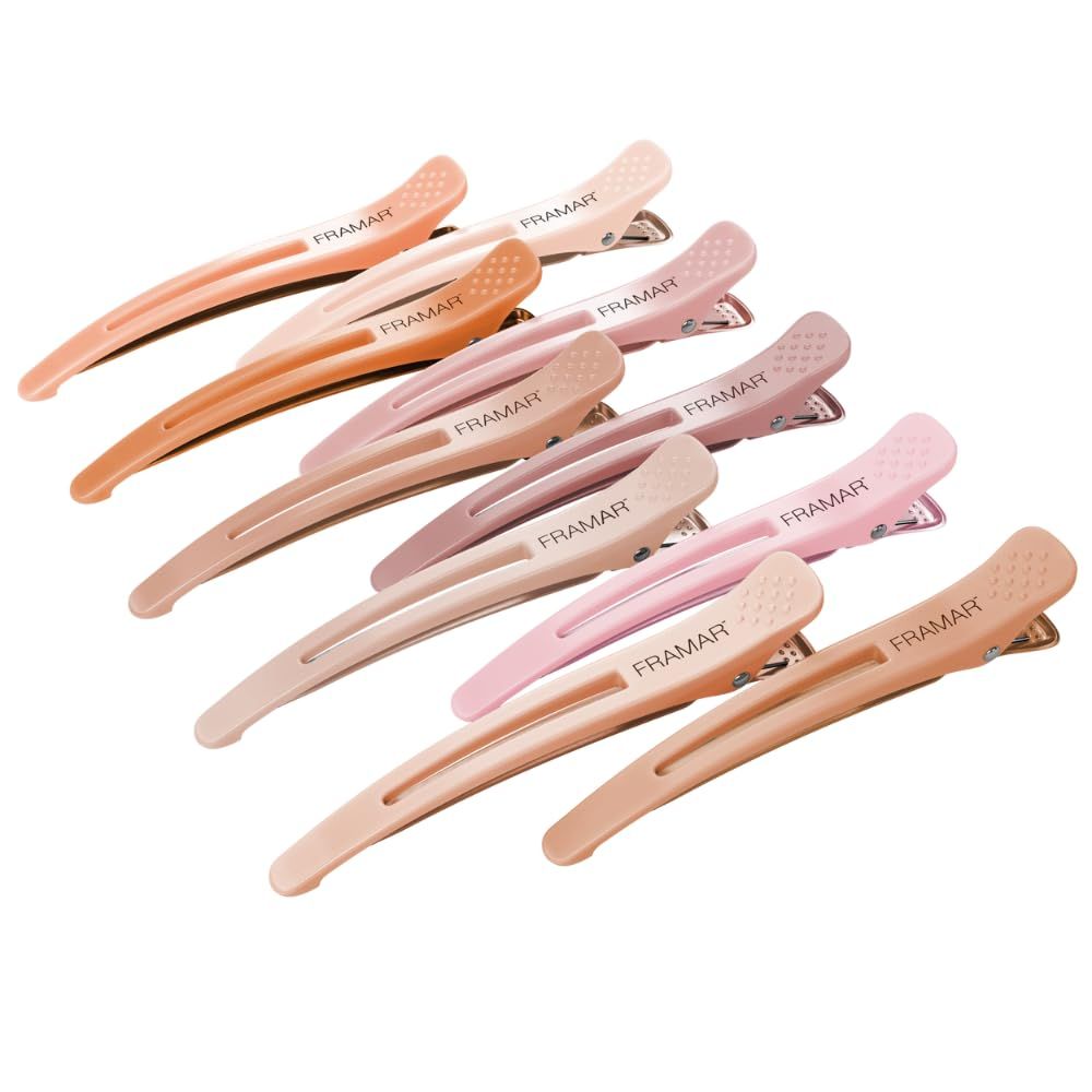 Framar Neutral Hair Clips 10 pack - Professional Hair Clips for Styling Sectioning, Salon Hair Clips For Sectioning Hair, Hair Styling Clips for Hair, Hair Clip, Hair Cutting Clips Hair Sectioning