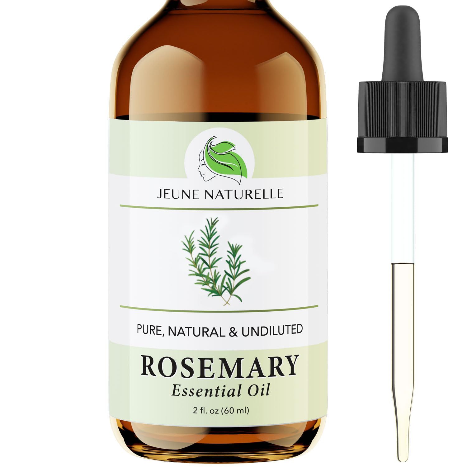 Rosemary Oil for Hair Care, 100% Pure, Natural, Undiluted, Unrefined, Therapeutic Grade - Hair Growth Rosemary Oil, 2 oz