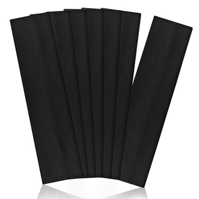 Black Headbands for Women Non Slip 7Pcs Elastic Head Bands for Women&#39;s Hair Soft Cotton Cloth Fashion Stretch Headbands for Women for Daily Workout Sports Running Yoga