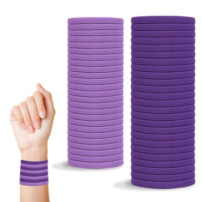 Hair Ties - Giying6 Premium Nylon Elastic Hair Ties, No Damage Soft &amp; Stretchy Ponytail Holders for Women &amp; Girls, Perfect Holiday Gift,Purple, 50 Pcs