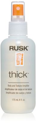 RUSK Designer Collection Thick Body and Texture Amplifier Spray, 6 Oz, For Fine, Limp, Flat or Lazy Hair Types - Contains Wheat Protein, Adds Strength, Texture, Volume &amp; Moisture