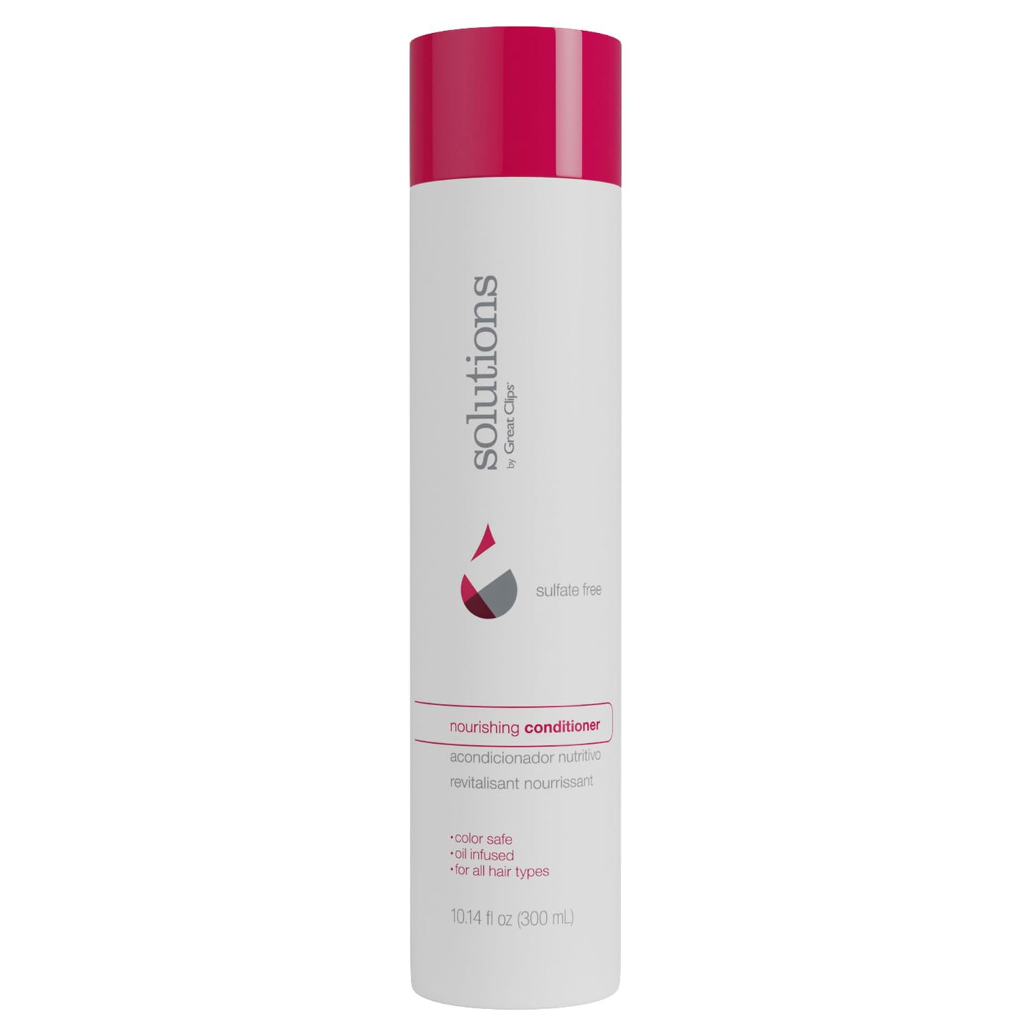 GREAT CLIPS Solutions Nourishing Conditioner 10 fl oz | Argan Oil | Sulfate and Paraben Free | Hydrates and Repairs Hair | Safe for Colored-Treated Hair