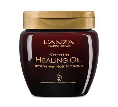 L&#39;ANZA Keratin Healing Oil Intensive Hair Masque, Leave-in Conditioner Treatment for Damaged Hair, Nourishing Mask, Repairs, Boosts Shine, Strength, and Prevents Frizz, Cruelty Free (7.1 Fl Oz)