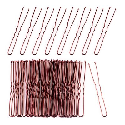 FVOLREM Bobby Pins, 200 PCS U Shaped Brown Hair Pins, 2.4 Inch for Buns &amp; Updos, Non-Slip Hair Pins for Women &amp; Girls, French Twists, Buns &amp; Waved Hairstyles