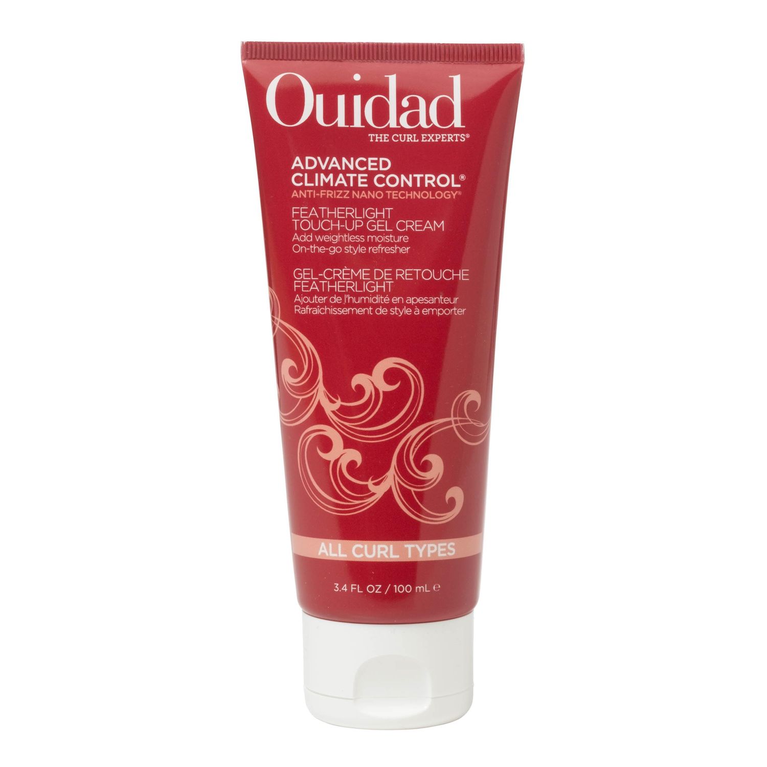 Ouidad Advanced Climate Control Featherlight Touch-Up Curl Gel Cream - 3.4 fl oz, Anti-Frizz Nano Technology, On-The-Go Style Refresher, Ideal for Fine to Medium Textures, For All Curl Types