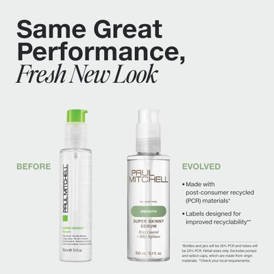 Paul Mitchell Super Skinny Serum Blowout Primer, Speeds Up Drying Time, Humidity Resistant, For All Hair Types, 5.1 fl oz