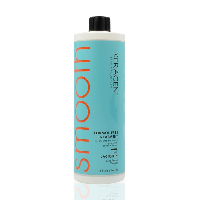 Keragen Brazilian Keratin Smoothing Treatment | Formaldehyde-Free Blowout for Frizzy, Dry, or Damaged Hair | Smooth, Silky Results | Fine to Medium Hair | 16 Oz