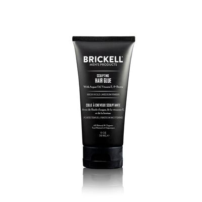 Brickell Men&#39;s Hair Styling Sculpting Hair Glue For Men, All Day Lasting Hold for Sculpting and Shaping Hair, 2 Ounce, Scented (2 oz)