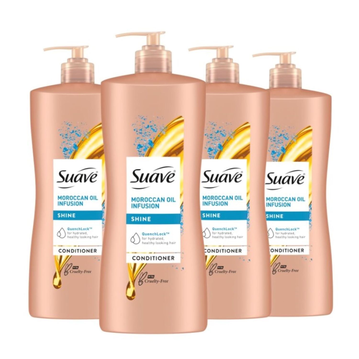 Suave Professionals Shine Conditioner, Moroccan Infusion, 28 Fl Oz (Pack of 4)
