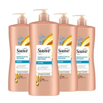Suave Professionals Shine Conditioner, Moroccan Infusion, 28 Fl Oz (Pack of 4)