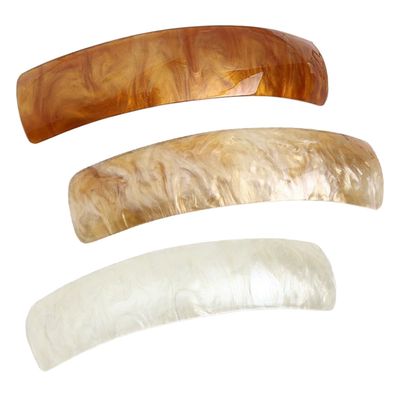 Yzurbu 3pcs Large Hair Barrettes, Hair Clips for Women Long Thick Curly Wavy Ponytail Hair
