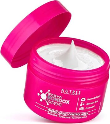 HAIR MASK FOR DAMAGED HAIR BRAZILIAN BONDOX TREATMENT 8.8 oz Thermal Activated Mask for Dry Frizzy Hair | Formaldehyde Free Cruelty Free | Results for up to 1-3 months | Almond Hair Oil