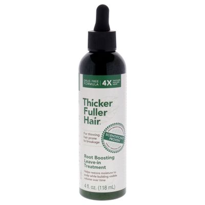 Thicker Fuller Hair Root Boosting Leave-In Treatment - Leave In Hair Treatment - Natural Volume Builder - Moisturizing Scalp Treatment - 4 oz