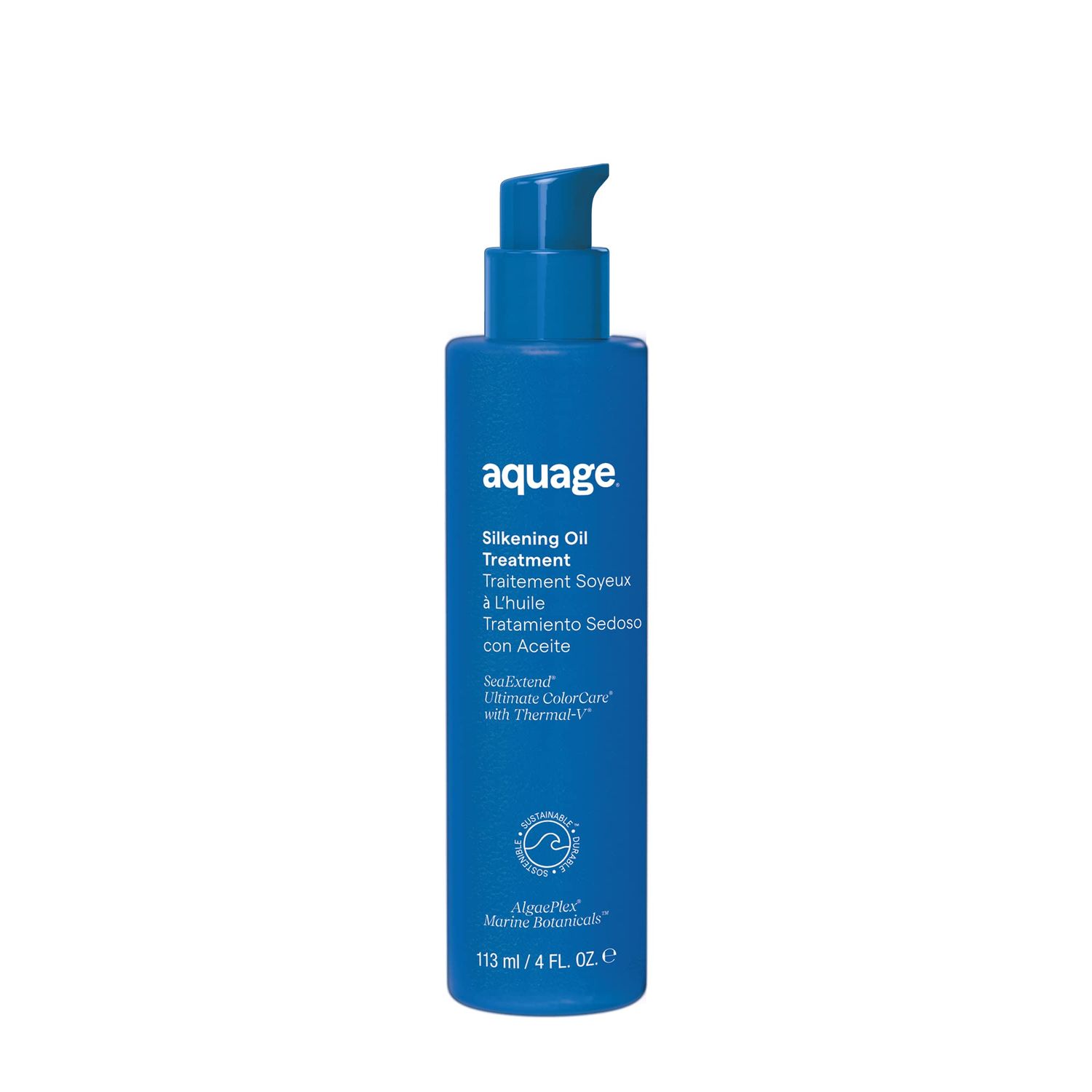 Aquage SeaExtend Silkening Oil Treatment, Ultra-Light Formula Smooths, Silkens and Adds Brilliant Shine, 4 oz.