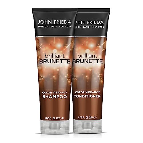 John Frieda Brilliant Brunette Multi-Tone Revealing Color Protecting Duo Set Shampoo and Conditioner, 8.45 Ounce, 1 Each