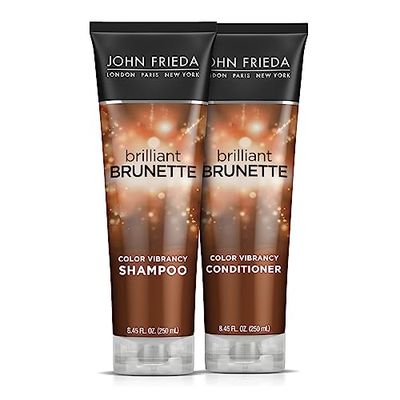 John Frieda Brilliant Brunette Multi-Tone Revealing Color Protecting Duo Set Shampoo and Conditioner, 8.45 Ounce, 1 Each
