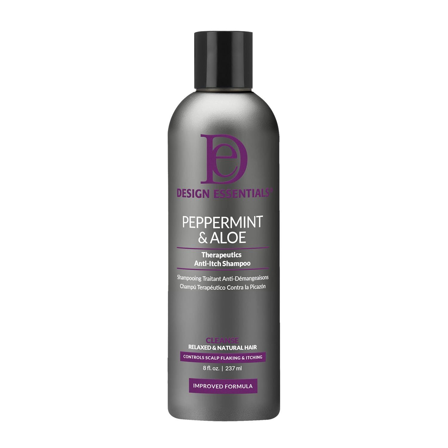 Design Essentials Peppermint &amp; Aloe Therapeutics Anti-Itch Shampoo For Instant Scalp and Dandruff Relief - 8 Oz