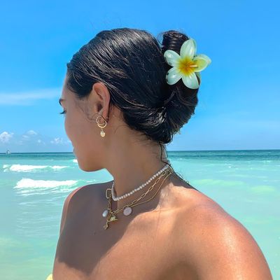 6 Pcs Flower Hair Claw Clips, Hawaiian Hair Clips for Women, Beach Cute Hair Accessories