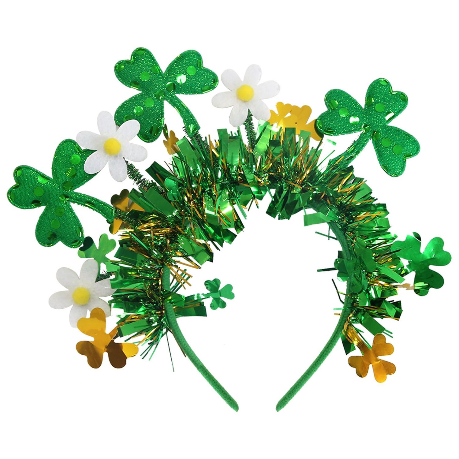 Corabsar St Patricks Day Headband Women - Green Sequins Shamrock Headband - St Patricks Day Headbands Green Accessories for St Patricks Day Outfit Women - St Patricks Day Accessories
