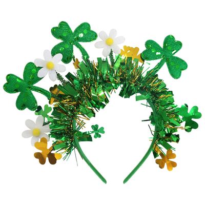 Corabsar St Patricks Day Headband Women - Green Sequins Shamrock Headband - St Patricks Day Headbands Green Accessories for St Patricks Day Outfit Women - St Patricks Day Accessories