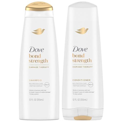 Dove Bond Strength Shampoo &amp; Conditioner Set -?Daily Strengthening Treatment for Dry, Damaged Hair, 12 Oz Ea