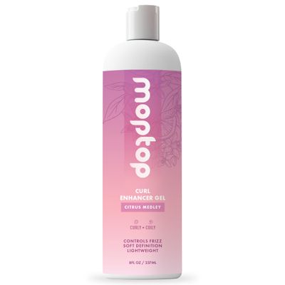 MopTop Curl Enhancer Gel - Curl Defining Gel to Enhance Curly and Coily Hair, Lightweight and Anti Frizz Hair Curl Gel with Aloe, Sea Botanicals &amp; Honey (Citrus Medley, 8oz)