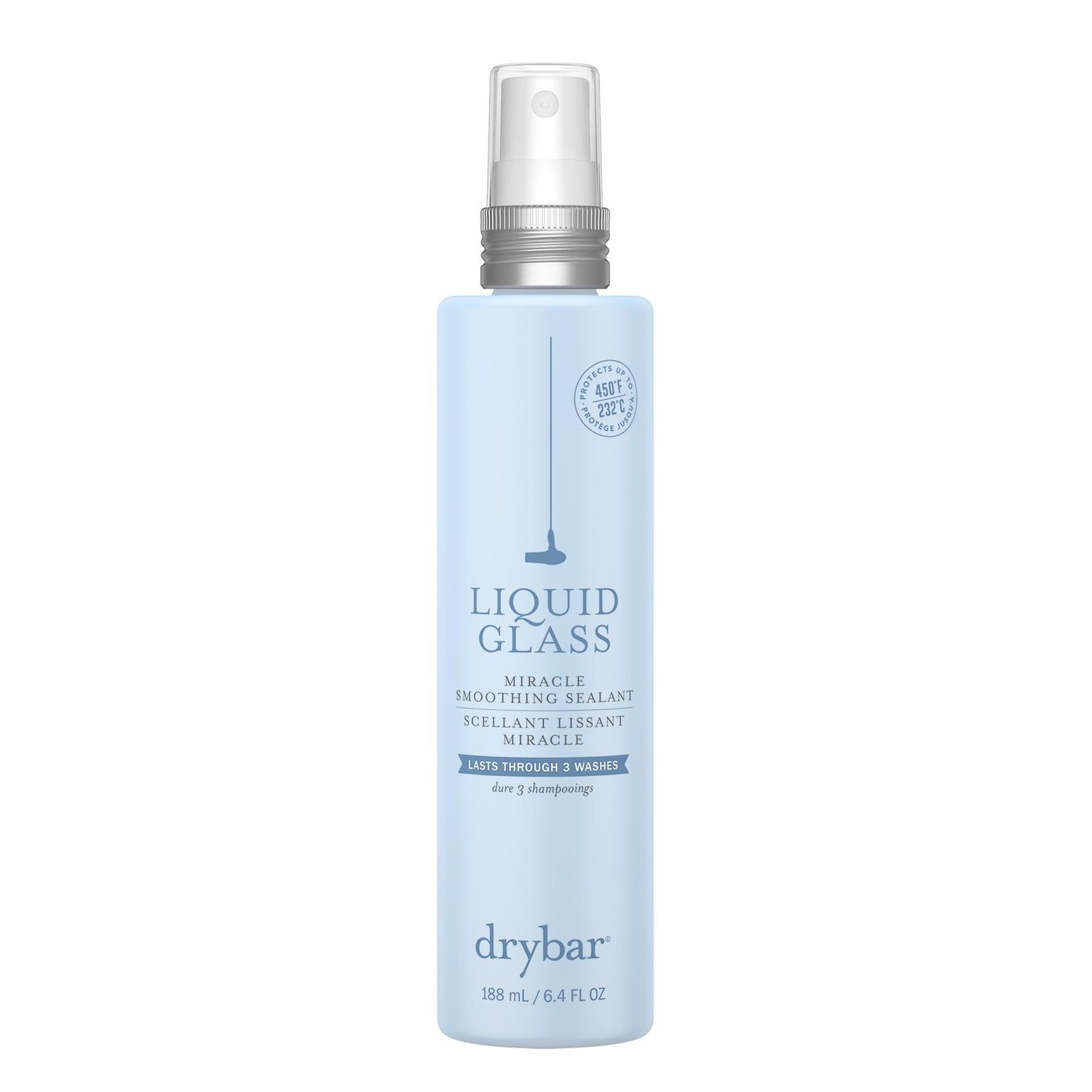 Drybar Liquid Glass Moisture-Rich Miracle Smoothing Sealant for Fine-Medium Hair | Heat Protectant for Hair, Lasts Through 3 Washes for Long-Lasting Frizz Resistance and High-Shine Finish