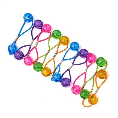 RED by Kiss 10 Pieces 16mm Ball Hair Ties, Bubble Ponytail Holders for Kids Girls Children Women Baby Toddlers, Twin Bead Colorful Elastic Hair Accessories, Cute Hair Bands with Balls (Clear Assorted)