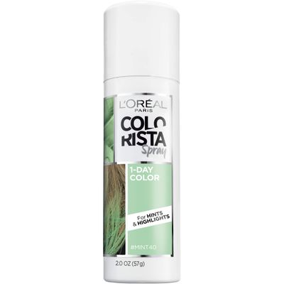 L&#39;Oreal Paris Colorista 1-Day Washable Temporary Hair Color Spray, Mint, 2 Ounces