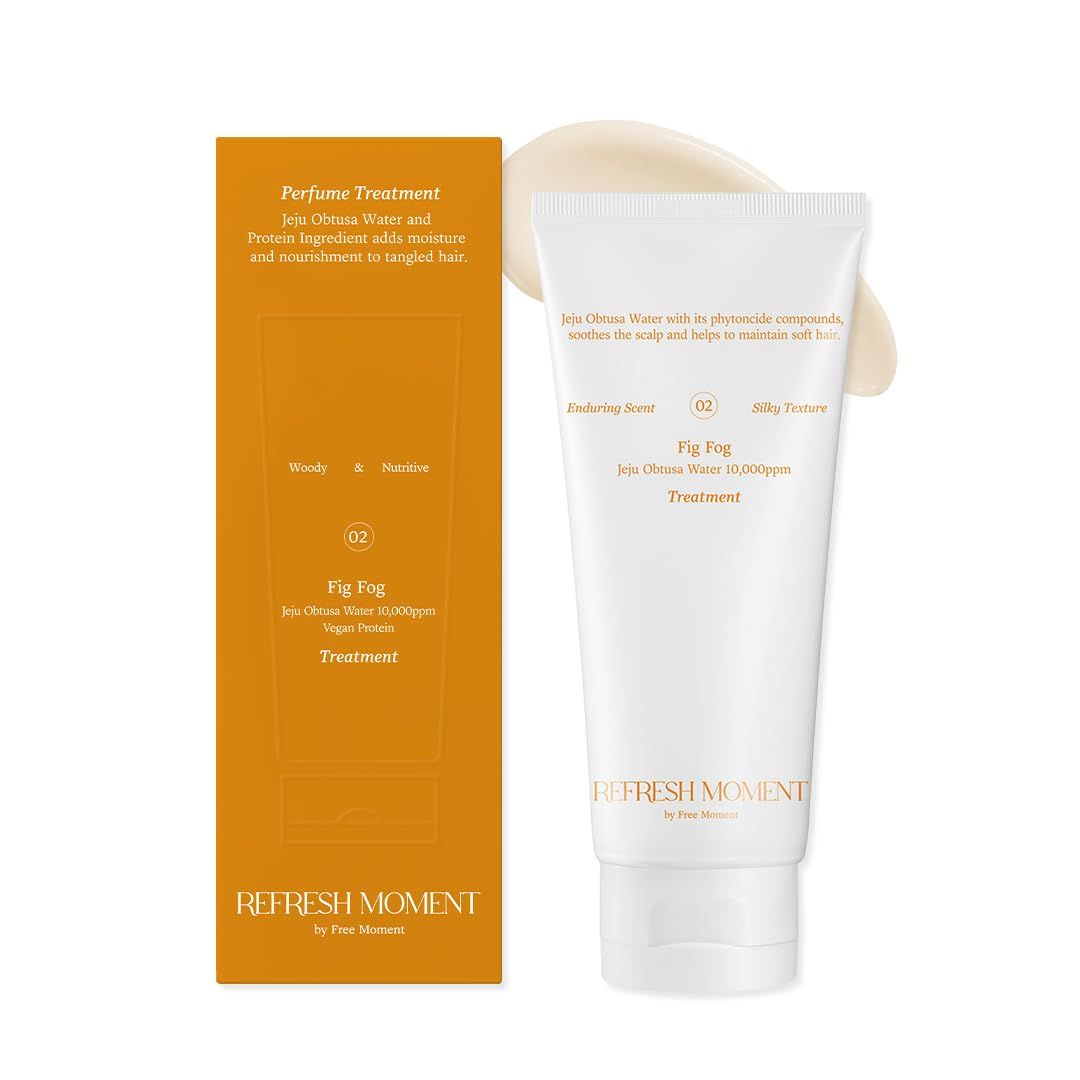 FREEMOMENT Refresh Moment Perfume Hair Treatment (02 Fig Fog) | Moisturize and Soften Hair | Vegan Conditioner for Oily Hair | Non-Greasy Formula | Fruity-Woody Fragrance | 5.07 fl. oz